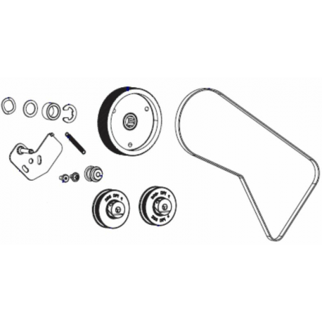 Kit Main Drive System  includes new design pulleys and belt for all dpi  ZT600 Series - 0