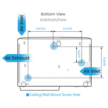 BenQ X500i - DLP projector - 4-colour RGB LED - 3D - 2200 ANSI lumens - 3840 x 2160 - 16:9 - 4K - 802.11ac wireless  /  Bluetooth 5.0  /  AirPlay - 5