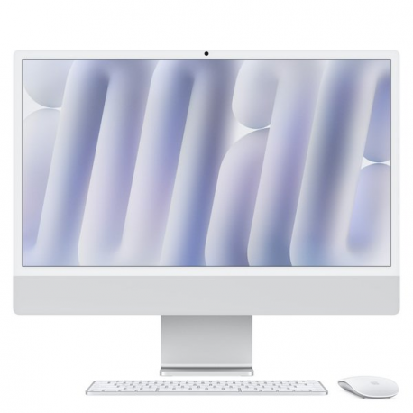 Apple iMac with 4.5K Retina display - All-in-one M4 up to - RAM 24 GB - SSD 512 GB - Apple M4 10-core - Gigabit Ethernet, IEEE 802.11ax (Wi-Fi 6E), Bluetooth 5.3 - macOS Sequoia 15.0 - monitor: LED 24" 4480 x 2520 (4.5K) - keyboard: Swedish/Finnish - silver - 0
