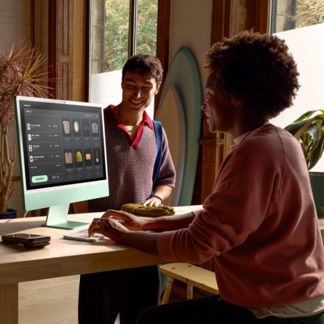 Apple iMac with 4.5K Retina display - All-in-one M4 up to - RAM 24 GB - SSD 512 GB - Apple M4 10-core - Gigabit Ethernet, IEEE 802.11ax (Wi-Fi 6E), Bluetooth 5.3 - macOS Sequoia 15.0 - monitor: LED 24" 4480 x 2520 (4.5K) - keyboard: Swedish/Finnish - silver - 7