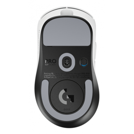 Logitech G PRO X SUPERLIGHT 2 DEX - Mouse - ergonomic - right-handed - optical - 5 buttons - wireless, wired - 2.4 GHz, USB - white - 5