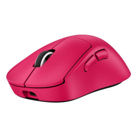 Logitech G PRO X SUPERLIGHT 2 DEX - Mouse - ergonomic - right-handed - optical - 5 buttons - wireless, wired - 2.4 GHz, USB - pink - 0