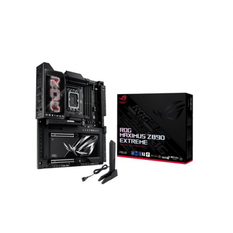 ASUS ROG MAXIMUS Z890 EXTREME - Motherboard - ATX - LGA1851 Socket - Z890 Chipset - USB4, USB 3.2 Gen 1, USB-C 3.2 Gen2, USB 3.2 Gen 2 - Wi-Fi 7, Bluetooth, 10 Gigabit LAN - onboard graphics (CPU required) - HD Audio (8-channel) - 3