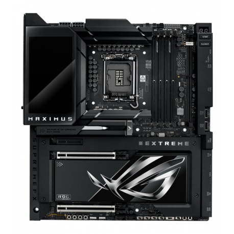 ASUS ROG MAXIMUS Z890 EXTREME - Motherboard - ATX - LGA1851 Socket - Z890 Chipset - USB4, USB 3.2 Gen 1, USB-C 3.2 Gen2, USB 3.2 Gen 2 - Wi-Fi 7, Bluetooth, 10 Gigabit LAN - onboard graphics (CPU required) - HD Audio (8-channel) - 9
