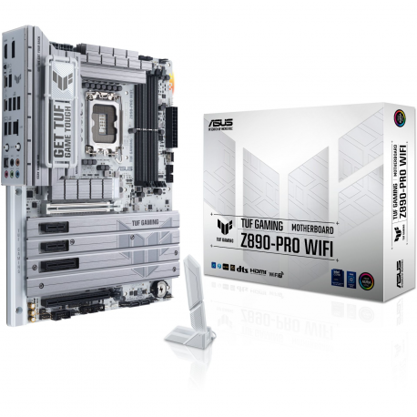 ASUS TUF GAMING Z890-PRO WIFI - Motherboard - ATX - LGA1851 Socket - Z890 Chipset - USB 3.2 Gen 1, USB4 - Wi-Fi 7, Bluetooth, 2.5 Gigabit LAN - onboard graphics (CPU required) - HD Audio (8-channel) - 2