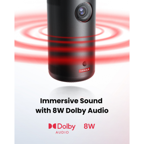 Nebula Capsule 3 - DLP projector - LED - portable (battery-powered) - 200 ANSI lumens - Full HD (1920 x 1080) - 16:9 - 1080p - 802.11a / b / g / n / ac wireless  /  Bluetooth 5.1 - black - 1