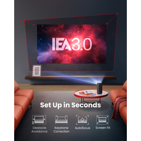 Nebula Capsule 3 - DLP projector - LED - portable (battery-powered) - 200 ANSI lumens - Full HD (1920 x 1080) - 16:9 - 1080p - 802.11a / b / g / n / ac wireless  /  Bluetooth 5.1 - black - 4