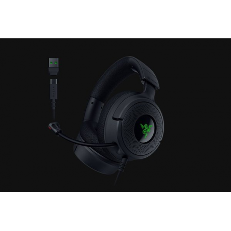 Razer Kraken V4 X - Headset - full size - wired - USB-C - noise isolating - 5