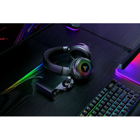 Razer Kraken V4 PRO - Headset - full size - Bluetooth  /  2.4 GHz radio frequency - wireless, wired - USB-A, 3.5 mm jack - 3
