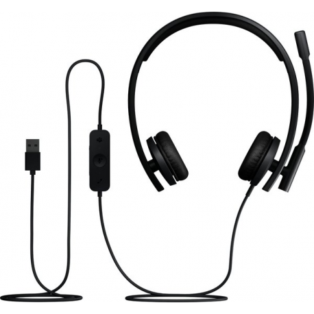 Logitech H570e - Headset - on-ear - wired - USB-A - Certified for Microsoft Teams - 2