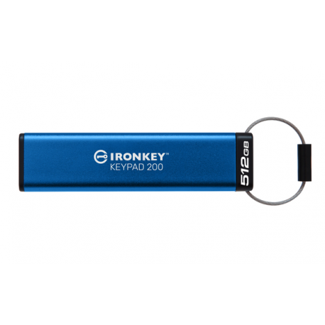 Kingston IronKey Keypad 200 - USB flash drive - encrypted - 512 GB - USB 3.2 Gen 1 - 6