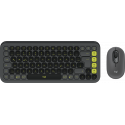 Logitech POP Icon Combo - Keyboard and mouse set - wireless - Bluetooth LE - QWERTZ - German - graphite, green