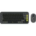 Logitech POP Icon Combo - Keyboard and mouse set - wireless - Bluetooth LE - QWERTY - Italian - graphite, green