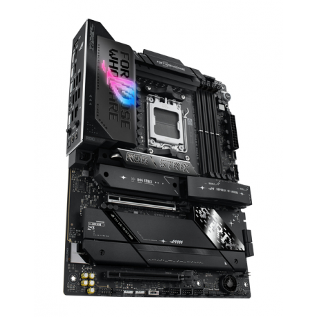 ASUS ROG STRIX X870E-E GAMING WIFI - Motherboard - ATX - Socket AM5 - AMD X870E Chipset - USB4, USB-C 3.2 Gen 2x2, USB-C 3.2 Gen2, USB 3.2 Gen 2, USB 3.2 Gen 1 - Wi-Fi 7, 5 Gigabit Ethernet, Bluetooth - onboard graphics (CPU required) - HD Audio (8-channel) - 8