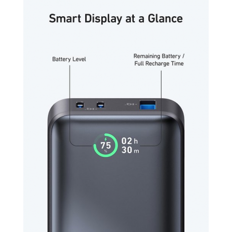 Anker PowerCore 533 - Power bank - 10000 mAh - 30 Watt - 3 A (24 pin USB-C) - black - 4