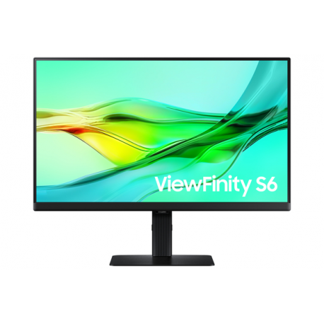 Samsung ViewFinity S6 S24D604UAU - S60UD Series - LED monitor - USB - 24" (23.8" viewable) - 2560 x 1440 QHD @ 100 Hz - IPS - 350 cd / m² - 1000:1 - HDR10 - 5 ms - HDMI, 2xDisplayPort, USB-C - black - 0
