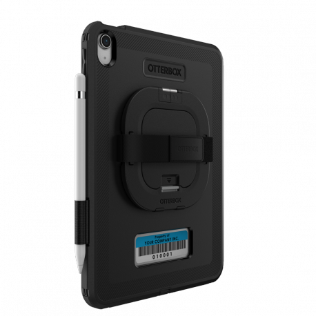 OtterBox Defender Series - Back cover for tablet - rugged - with kickstand & hand strap - black - for Apple 10.9-inch iPad (10th generation) - 0