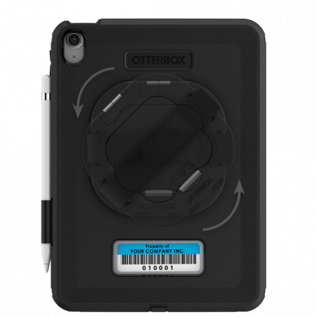 OtterBox Defender Series - Back cover for tablet - rugged - with kickstand & hand strap - black - for Apple 10.9-inch iPad (10th generation) - 1