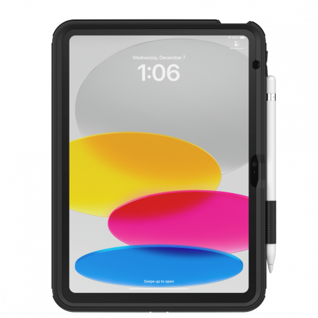 OtterBox Defender Series - Back cover for tablet - rugged - with kickstand & hand strap - black - for Apple 10.9-inch iPad (10th generation) - 2