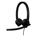 Logitech H570e - Headset - on-ear - wired - USB-C - Certified for Microsoft Teams