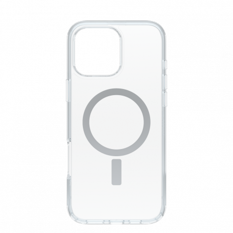 OtterBox Symmetry Series - Back cover for mobile phone - MagSafe compatibility - polycarbonate layer, thermoplastic elastomer (TPE) - clear - for Apple iPhone 16 Pro Max - 0