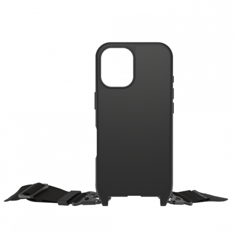 OtterBox React Series - Back cover for mobile phone - necklace - MagSafe compatibility - black - for Apple iPhone 16 - 0