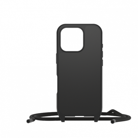 OtterBox React Series - Back cover for mobile phone - necklace - MagSafe compatibility - black - for Apple iPhone 16 Pro - 0