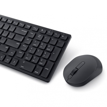 Dell Pro Compact Silent Keyboard and Mouse - KM555 - Keyboard and mouse set - wireless - 2.4 GHz, Bluetooth 5.1 - QWERTY - Pan Nordic - black - with 3 years Advanced Exchange Service - 3