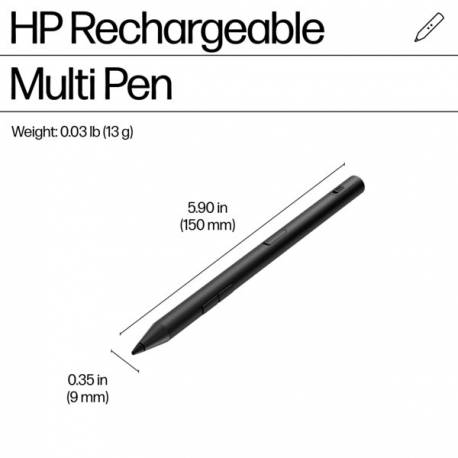 HP 705 Rechargeable Multi Pen - Active stylus - 2 buttons - black - 1