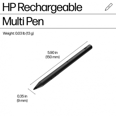 HP 705 Rechargeable Multi Pen - Active stylus - 2 buttons - black - 7