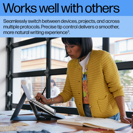 HP 705 Rechargeable Multi Pen - Active stylus - 2 buttons - black - 8