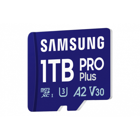 Samsung PRO Plus MB-MD1T0SB - Flash memory card - 1 TB - A2 / Video Class V30 / UHS-I U3 - microSDXC UHS-I - blue - 0