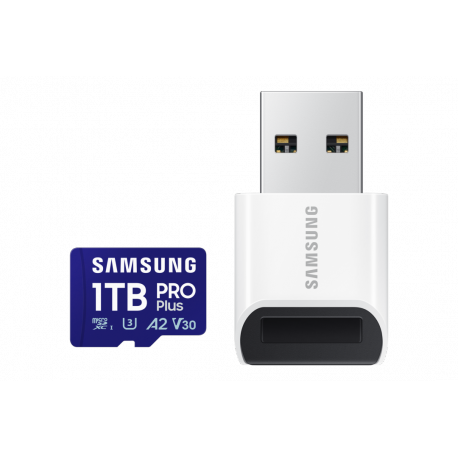 Samsung PRO Plus MB-MD1T0SB - Flash memory card - 1 TB - A2 / Video Class V30 / UHS-I U3 - microSDXC UHS-I - blue - 3