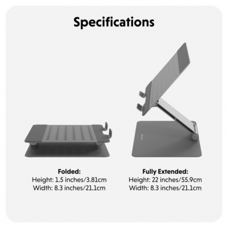 Targus HyperSpace - Notebook stand - 16" - space grey - 3