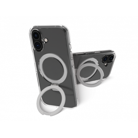 dbramante1928 Iceland Ultra - Back cover for mobile phone - kickstand - MagSafe compatibility - D3O, plastic - clear - for Apple iPhone 16 Plus - 1