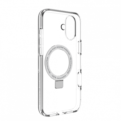 dbramante1928 Iceland Ultra - Back cover for mobile phone - kickstand - MagSafe compatibility - D3O, plastic - clear - for Apple iPhone 16 Plus - 3