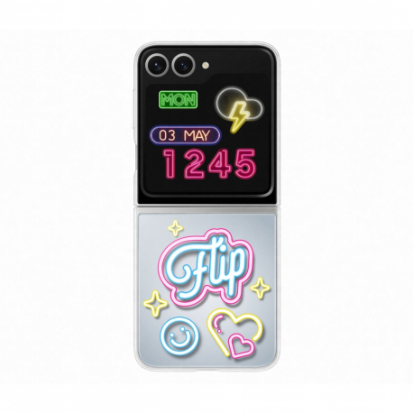 Samsung - Back cover for mobile phone - neon themed - grey - for Galaxy Z Flip6 - 0