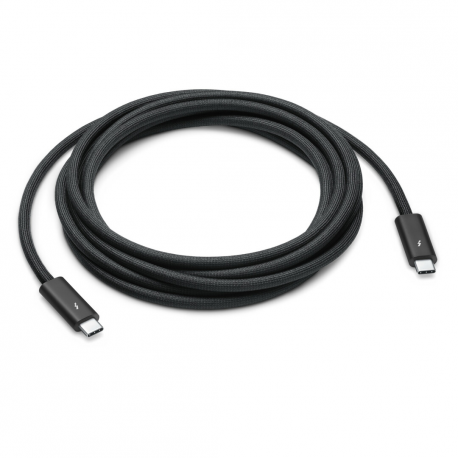 Apple Thunderbolt 4 Pro - Thunderbolt cable - 24 pin USB-C (M) to 24 pin USB-C (M) - USB 3.2  /  USB4  /  Thunderbolt 3  /  Thunderbolt 4  /  DisplayPort - 3 m - active, Daisy chain support - black - 0
