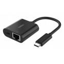 Belkin CONNECT - Network adapter - USB-C - Gigabit Ethernet x 1 + USB-C (power only) x 1