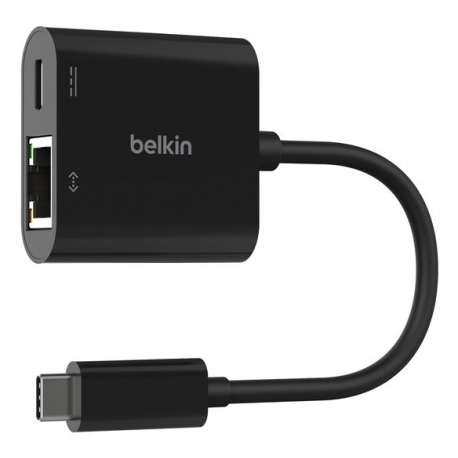 Belkin CONNECT - Network adapter - USB-C - Gigabit Ethernet x 1 + USB-C (power only) x 1 - 4