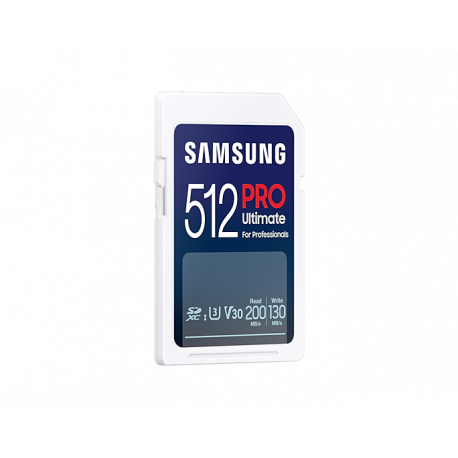 Samsung PRO Ultimate MB-SY512SB - Flash memory card - 512 GB - Video Class V30  /  UHS-I U3 - SDXC UHS-I - white - 1