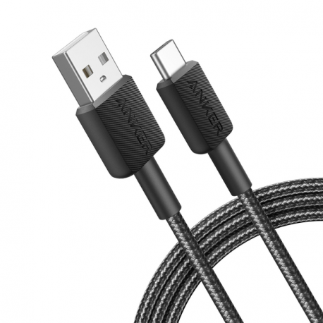 Anker 322 - USB cable - USB (M) to 24 pin USB-C (M) - 5 V - 3 A - 1.8 m - black - 0