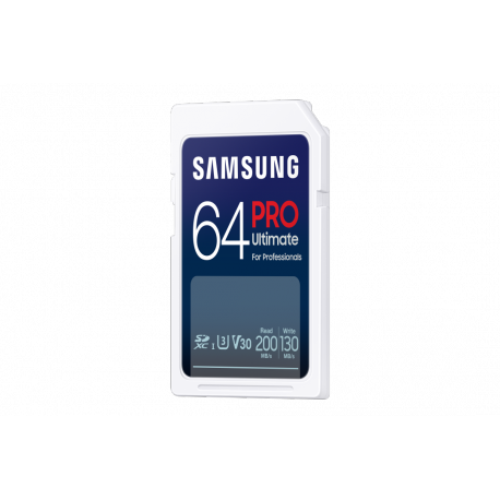Samsung PRO Ultimate MB-SY64S - Flash memory card - 64 GB - Video Class V30  /  UHS-I U3 - SDXC UHS-I - white - 2