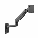 LogiLink - Mounting kit (wall mount) - adjustable arm - for LCD display /  curved LCD display - gas spring - plastic, aluminium, steel - black - screen size: 17"-49"