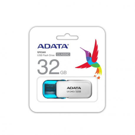 ADATA UV240 - USB flash drive - 32 GB - USB 2.0 - white - 1