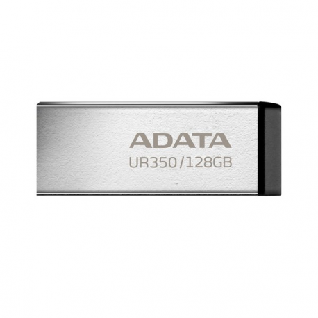 ADATA UR350 - USB flash drive - 128 GB - USB 3.2 Gen 1 - black, nickel - 0