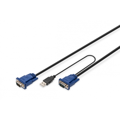 Digitus KVM Cable Set, VGA, USB Black, 5,0 m Digitus - 0