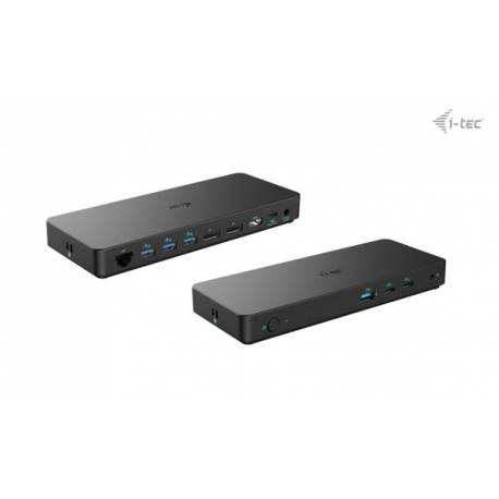 i-Tec - Docking station - USB-C 3.2 Gen 2  /  Thunderbolt 3  /  Thunderbolt 4 - HDMI, 2 x DP - GigE - 100 Watt - Europe - 1