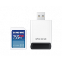 Samsung PRO Plus MB-SD256SB - Flash memory card - 256 GB - Video Class V30  /  UHS-I U3 - SDXC UHS-I - white