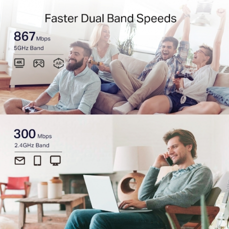 TP-Link RE335 V1 - Wi-Fi range extender - 1.2GbE - Wi-Fi 5 - 2.4 GHz, 5 GHz - internal - 4